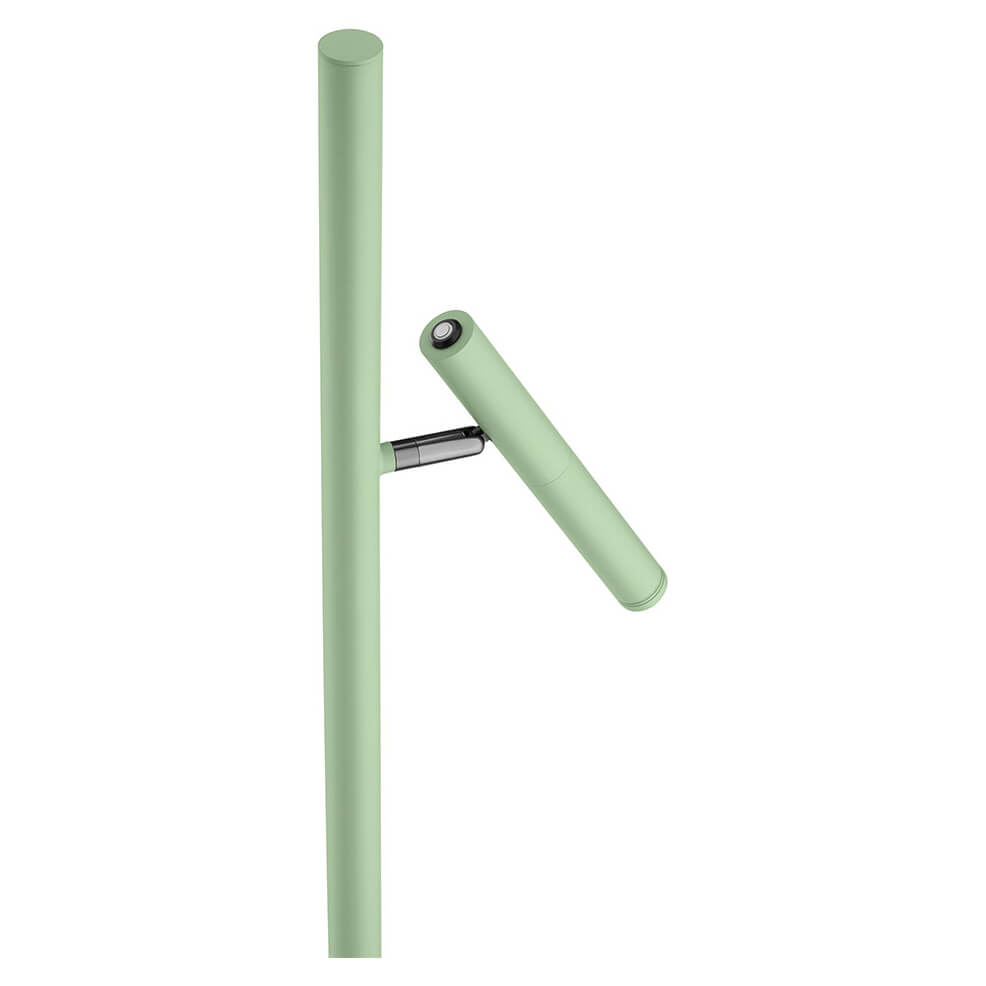 Détail rapproché de l'articulation métal et de la tête cylindrique avec bouton de réglage