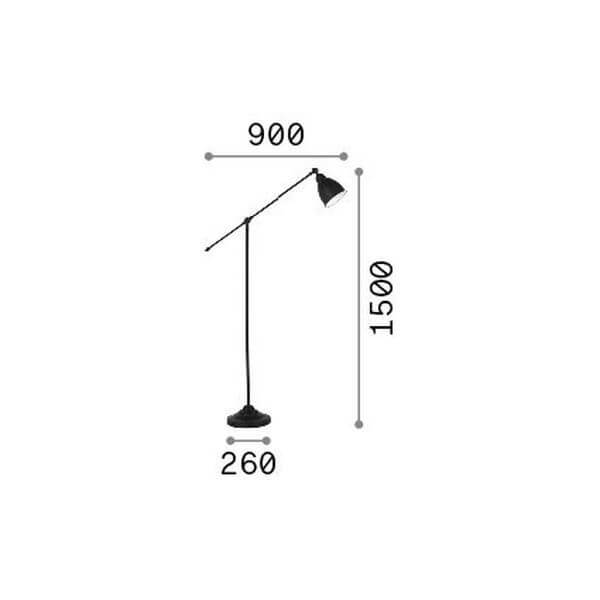 Lampadaire Newton noir