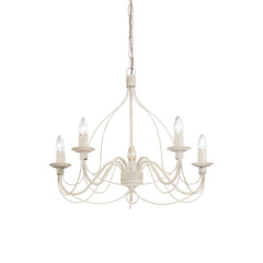 Suspension Corte 5 lumières blanche