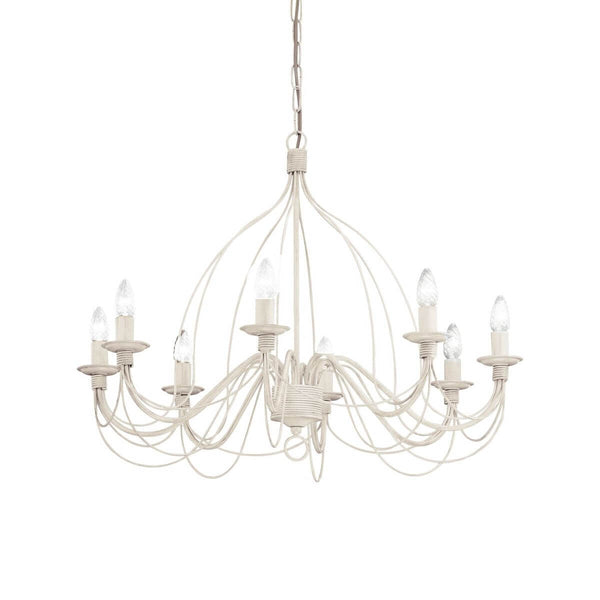 Suspension Corte 8 lumières blanche