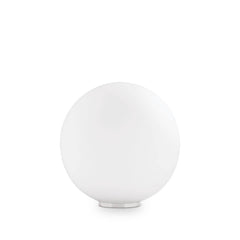 Lampe à poser Mapa Bianco blanche, verre, Ø 30 cm