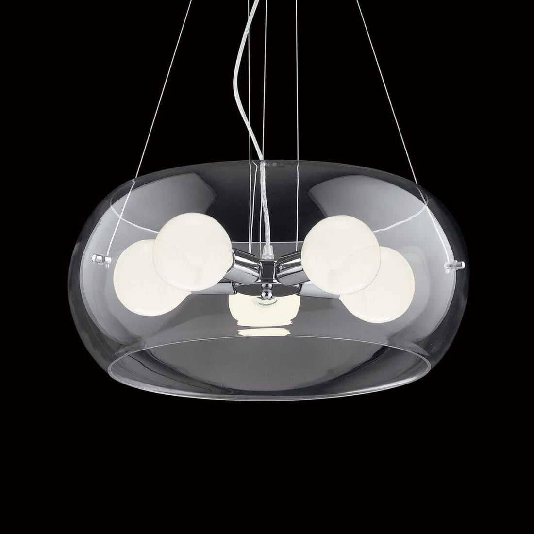 Suspension Audi-10 5 lumières transparente, verre