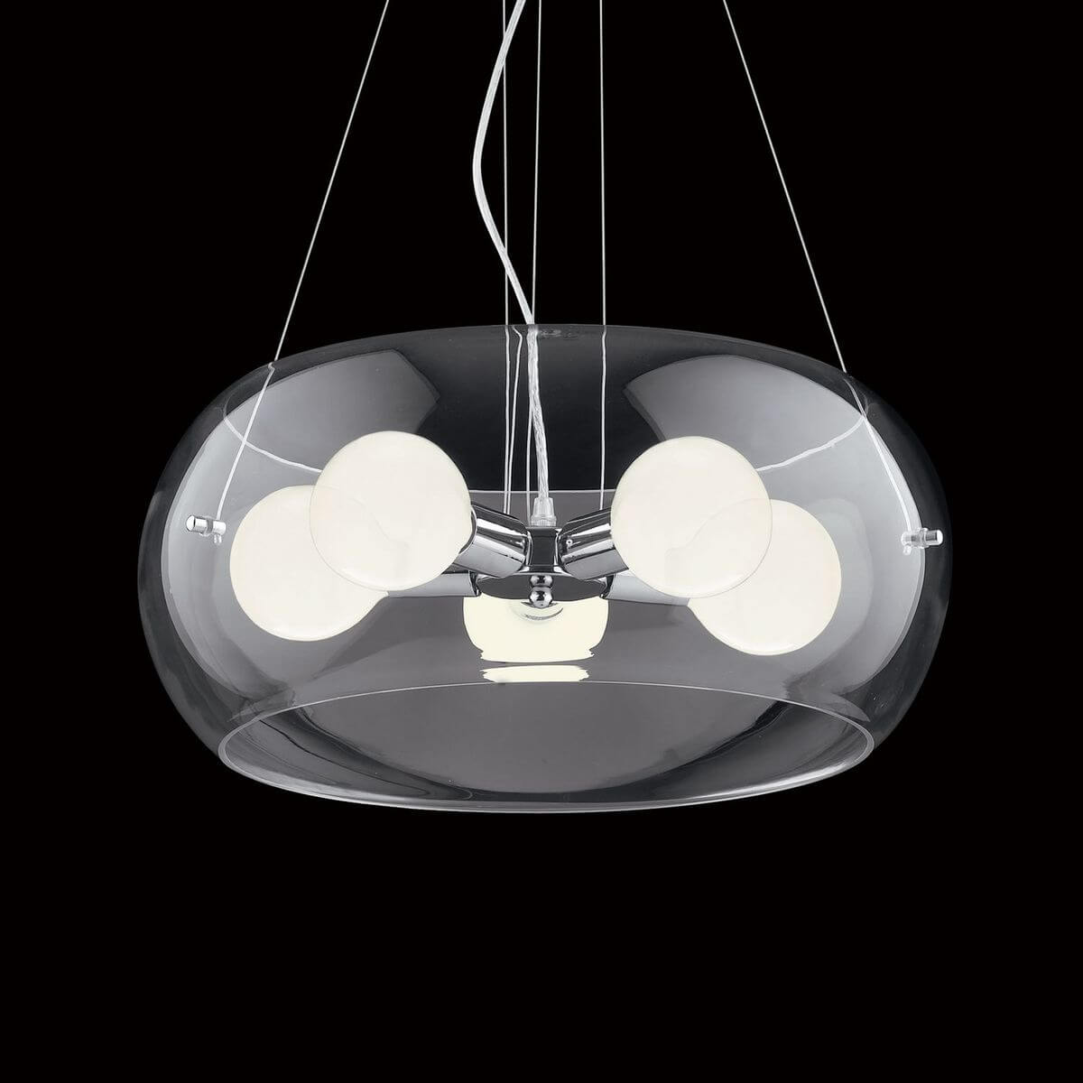 Suspension Audi-10 5 lumières transparente, verre