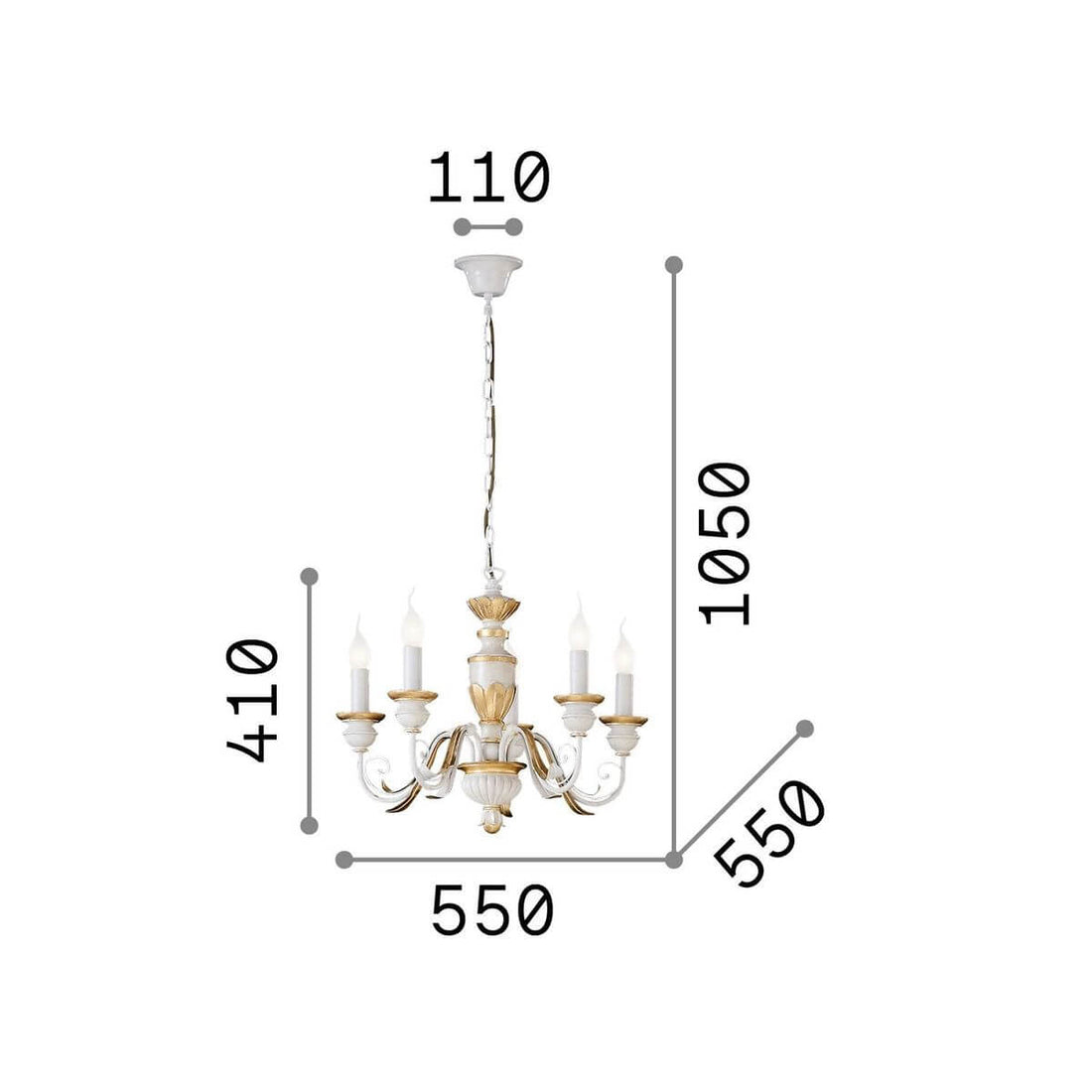 Suspension luminaire | Firenze Dorée