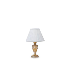 Lampe à poser Firenze dorée, tissu