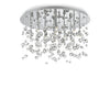 Plafonnier Neve 8 lumières chromé, verre