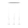 Suspension Milk 3 lumières blanche, verre