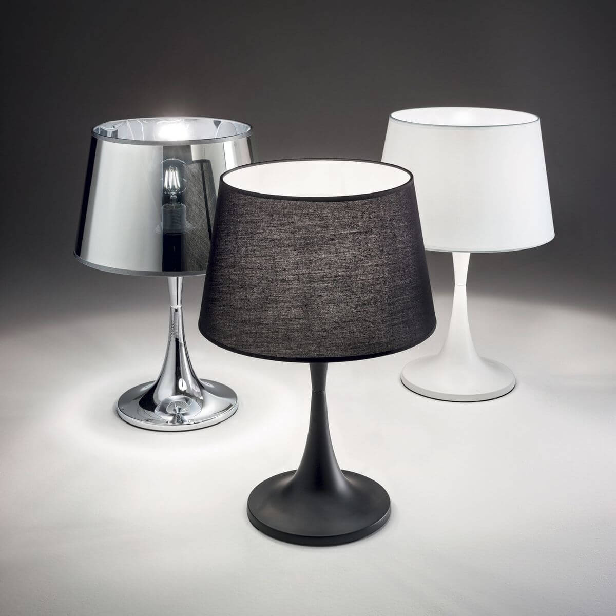 Lampe à poser London chromée, Ø 23,5 cm