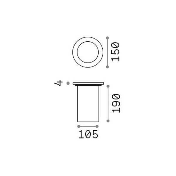 Luminaire extérieur Park, Ø 15 cm
