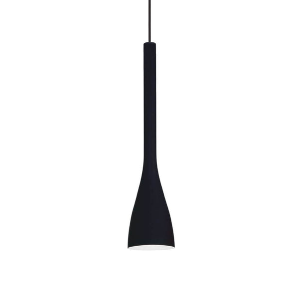 Suspension Flut noire, verre, H 42 cm
