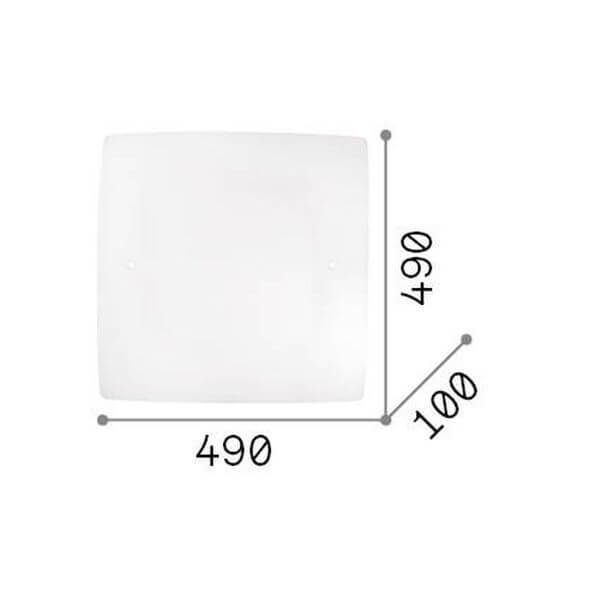 Plafonnier Celine 4 lumières blanc, verre