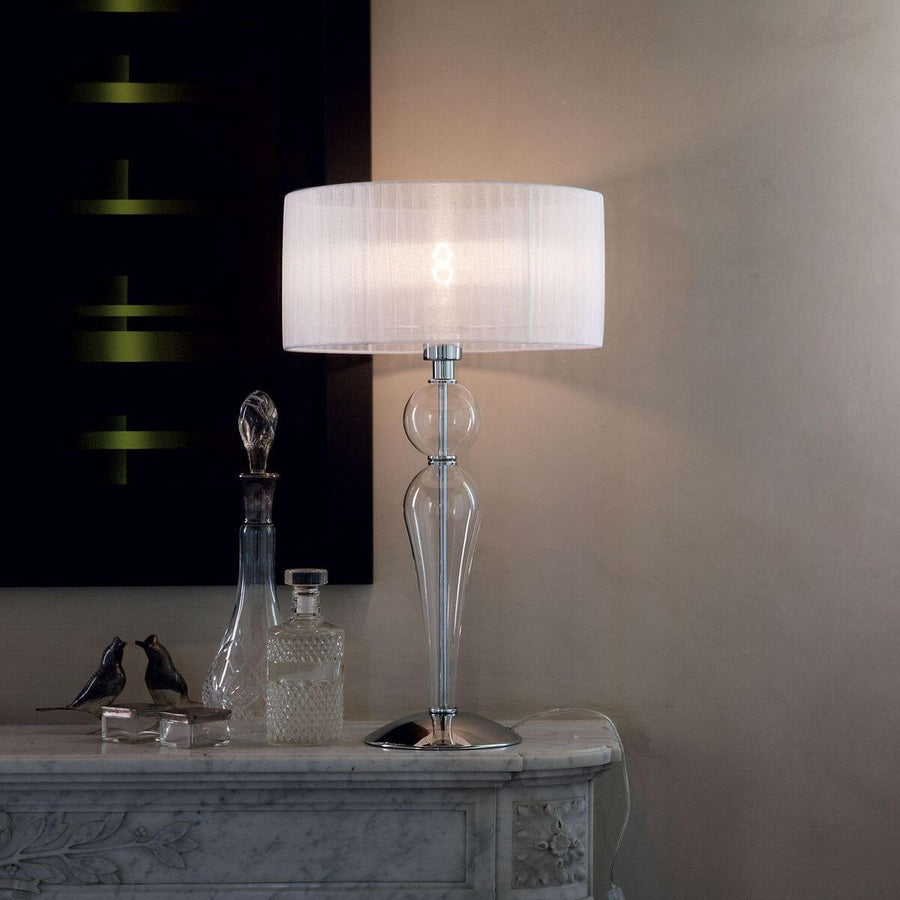 Lampe à poser Duchessa transparente, verre