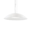 Suspension Lena 3 lumières blanche, verre, Ø 74 cm