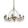 Suspension Corte 8 lumières rouille