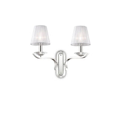 Applique murale Pegaso 2 lumières blanche, verre