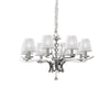 Suspension Pegaso 8 lumières blanche, verre
