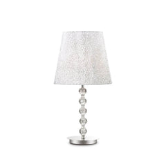 Lampe à poser LE ROY chromée, verre, Ø 35 cm