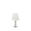 Lampe à poser LE ROY chromée, verre, Ø 20 cm