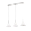 Suspension Cocktail 3 lumières blanche, verre