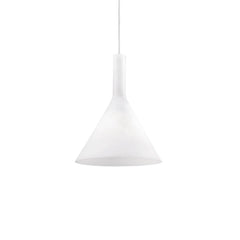 Suspension Cocktail blanche, verre, H 26 cm