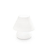Lampe à poser Prato blanche, verre, Ø 16,5 cm