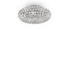 Plafonnier King 5 lumières chromé, cristal
