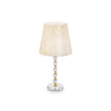 Lampe à poser Queen dorée, verre, Ø 35 cm