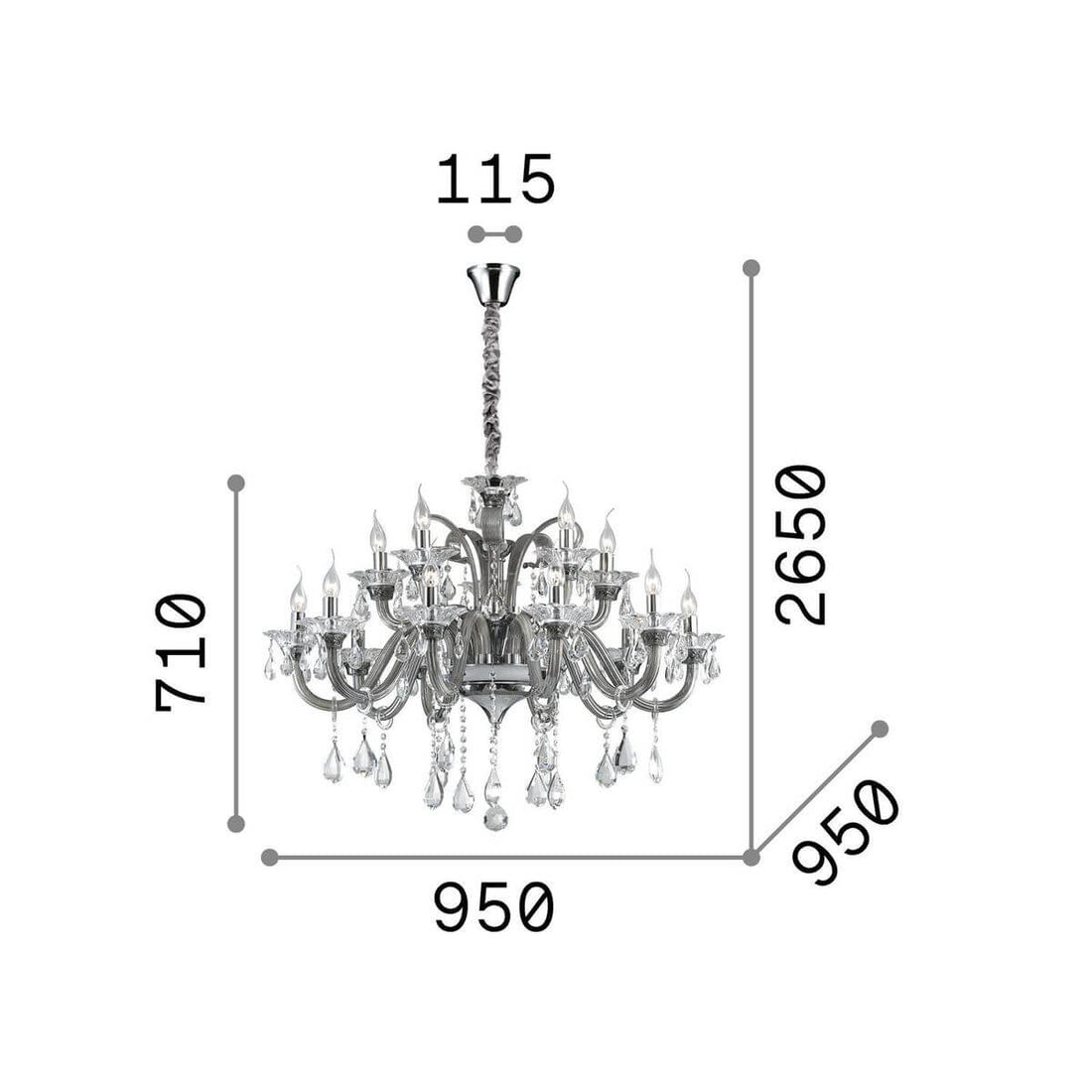 Suspension luminaire | Colossal Grise