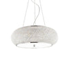 Suspension Pasha 10 lumières chromée, cristal