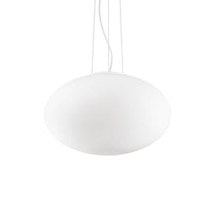 Suspension Candy blanche, verre, Ø 50 cm
