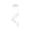 Suspension Soft 6 lumières blanche, verre