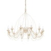 Suspension Corte 12 lumières blanche