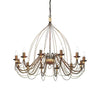 Suspension Corte 12 lumières rouille