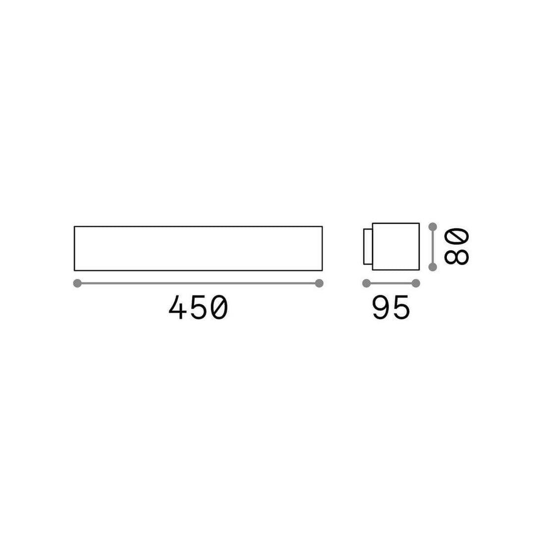 Applique extérieure Andromeda 2 lumières noire