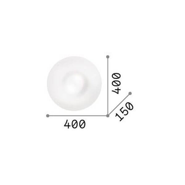 Plafonnier Glory 2 lumières blanc, verre