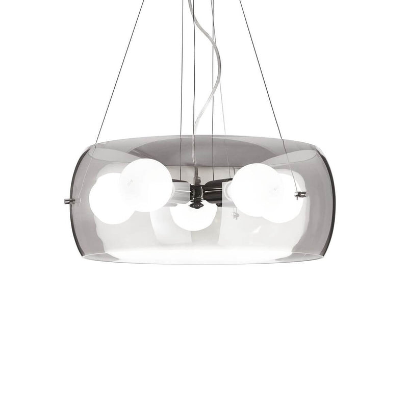 Suspension Audi-10 5 lumières fumée, verre
