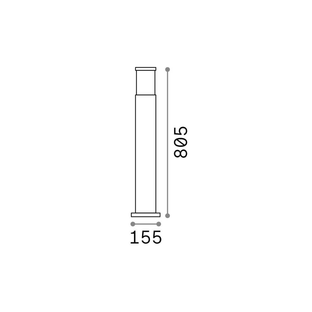 Lampadaire extérieur Tronco blanc, Ø 15,5 cm (109138)