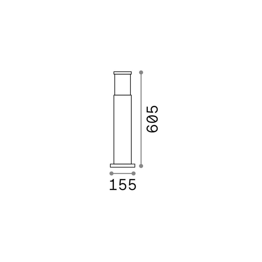 Lampadaire extérieur Tronco blanc, Ø 15,5 cm (109145)