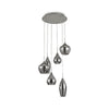 Suspension Soft 6 lumières fumée, verre