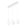 Suspension Soft 3 lumières blanche, verre