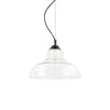 Suspension Bistro transparente, verre, Ø 28 cm