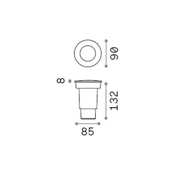 Luminaire extérieur Gravity noir, Ø 9 cm