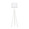 Lampadaire York blanc, bois