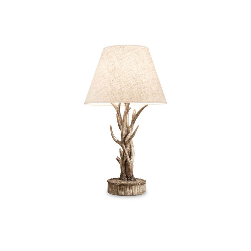 Lampe à poser Chalet beige, tissu