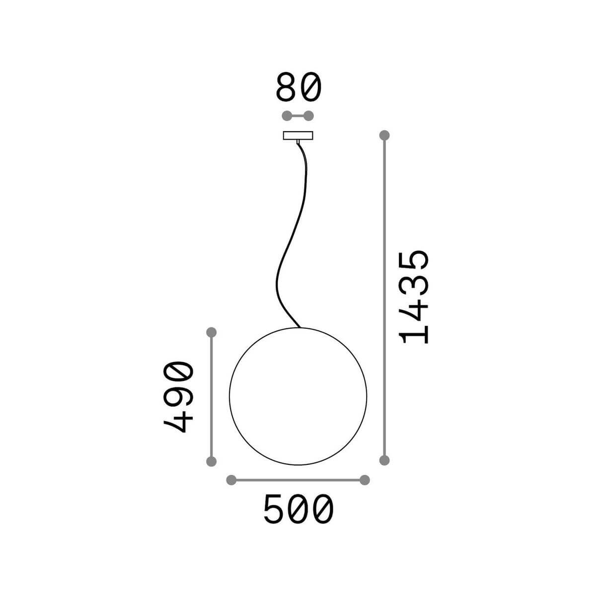 Suspension extérieure Sole blanche, Ø 50 cm