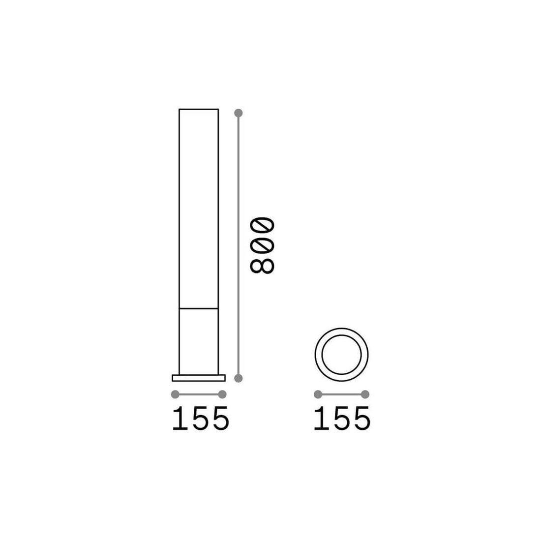 Lampadaire extérieur EDO Outdoor anthracite, Ø 15,5 cm