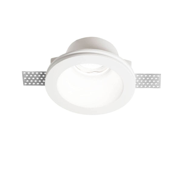 Spot encastrable Samba blanc, plâtre, Ø 12 cm