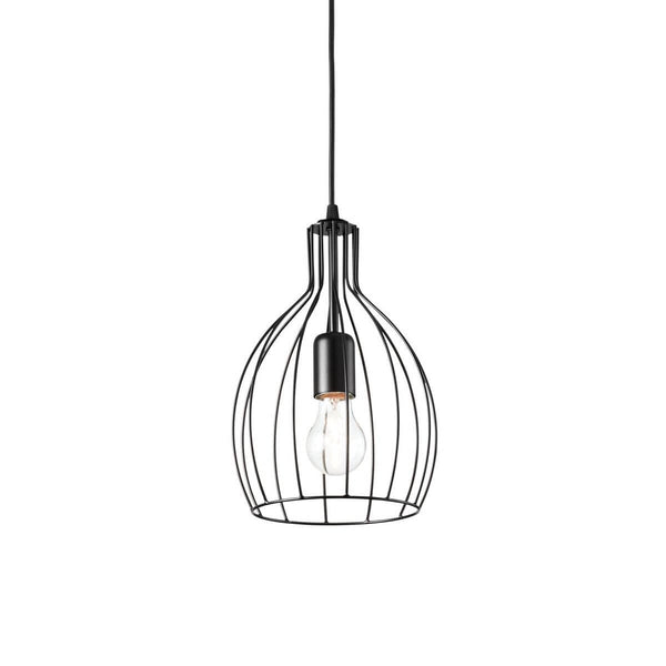 Suspension Ampolla noire, H 32 cm