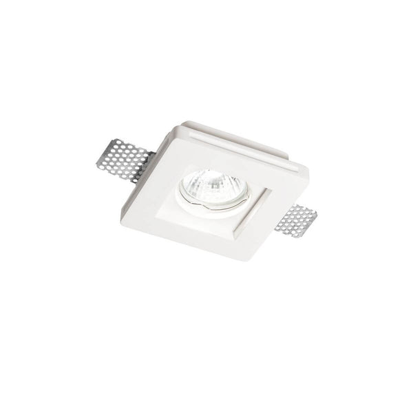 Spot encastrable Samba blanc, plâtre, L 10 cm