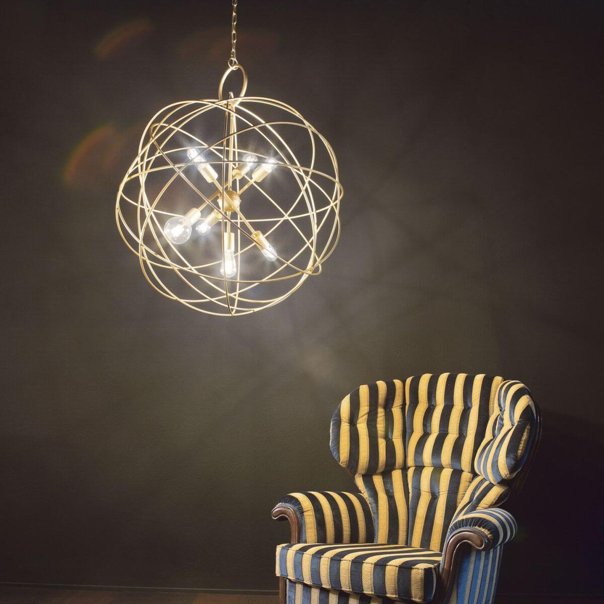 Suspension Konse 7 lumières dorée
